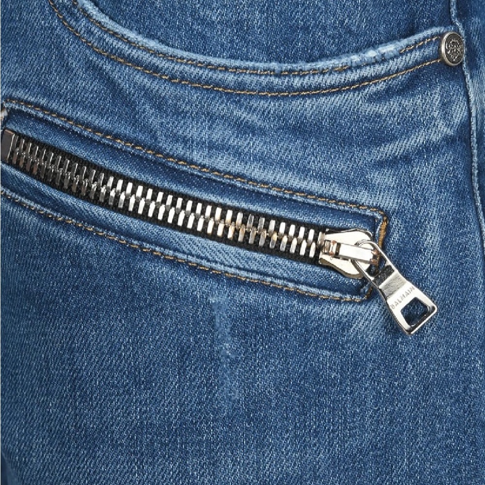 BALMAIN ZIP TAPERED JEANS - Picture 3 of 5